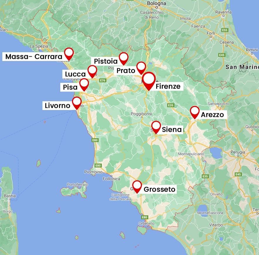 Belle vetrate scorrevoli toscana